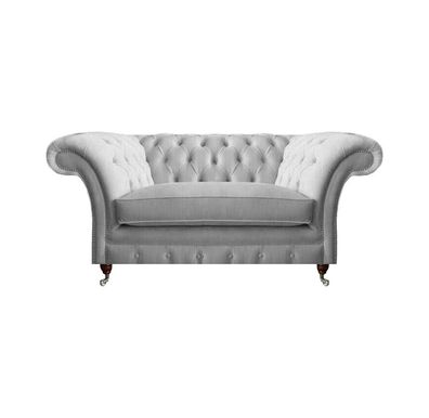 Moderner Weißer Chesterfield Einsitzer Luxuriöse Polstermöbel Lehnsessel