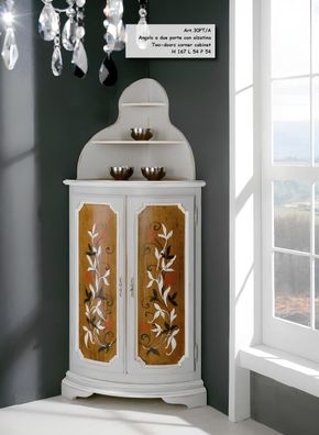 Landhaus Eckschrank Eckkommode Italienische Möbel Schrank Kommoden Anrichte