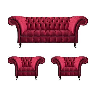 Stilvolle Rosa Chesterfield Couchen Edle Sofagarnitur Wohnzimmer Möbel