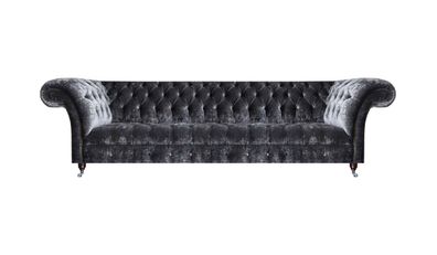Luxuriöser Chesterfield Viersitzer Designer Einrichtungs Textil Sofa