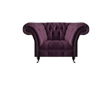 Chesterfield Lila Sessel Wohnzimmer Einsitzer Designer Edler Lehnsessel