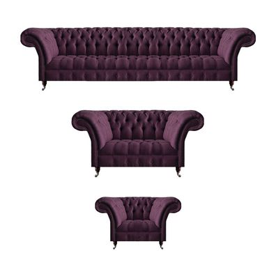 Lila Chesterfield Couchen Designer Wohnzimmer Einrichtung Luxus Sofas