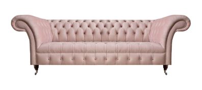 Rosa Chesterfield Wohnzimmer Couch Stilvolle Polstersofas Design Couch