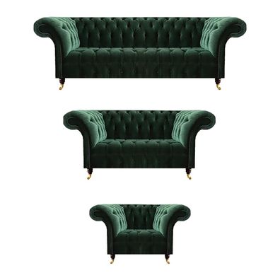 Edle Chesterfield Sofas Wohnzimmer Polstermöbel Luxuriöse Couchgarnitur