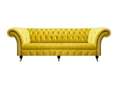 Edle Chesterfield Sitzmöbel Designer Wohnzimmer Polster Textilcouchen