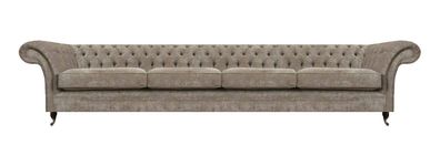 Hellgraue Chesterfield Sitzmöbel Designer 4-Sitzer Moderne Textilsofas