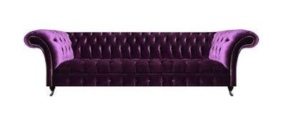 Lila Chesterfield Stoffsofa Luxuriöse Wohnzimmer Sitzmöbel Viersitzer