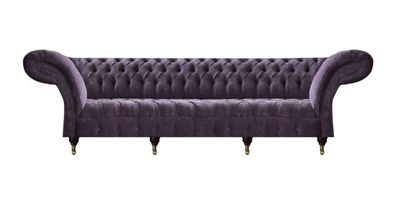 Exklusive Chesterfield Möbel Lila Wohnzimmer Viersitzer Polstercouchen