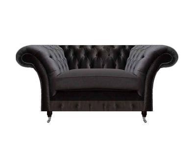 Chesterfield Schwarzer Polstersessel Luxus Sitzmöbel Moderner 1-Sitzer
