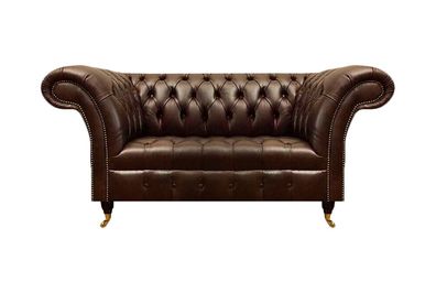 Schicker Brauner Chesterfield Dreisitzer Wohnzimmer Möbel Luxus Sitzer