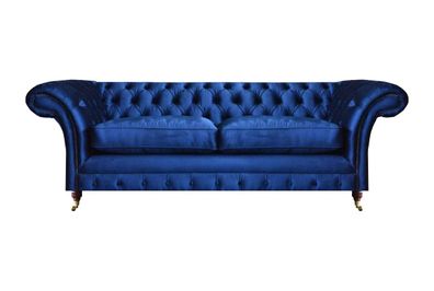 Sofa Zweisitzer Blau Couch Möbel Luxus Einrichtung Sitzmöbel Chesterfield
