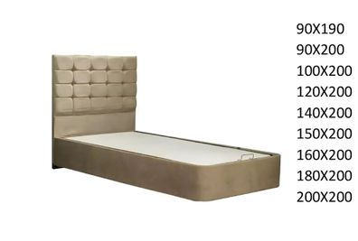 Luxus Bett mit Kingsize Matratze Bettkasten Hotel Betten 150x200cm Sondermaß