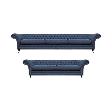 Wohnzimmer 2x Sofas Komplett Möbel Sofagarnitur Design Einrichtung Chesterfield