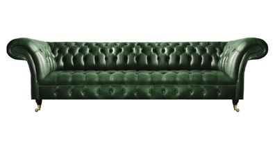 Wohnzimmer Sofa Viersitzer Couch Luxus Leder Polstermöbel Chesterfield
