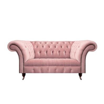 Chesterfield Rosa Zweisitzer Sofa Couch Wohnzimmer Polstermöbel Einrichtung