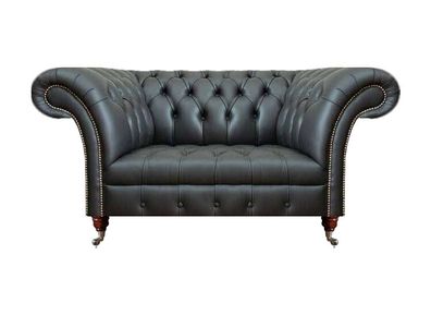 Wohnzimmer Schwarz Sessel Neu Möbel Leder Sitz Couch Polstermöbel Chesterfield