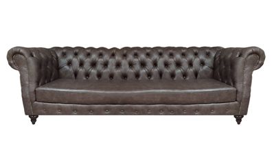 Wohnzimmer Braun Sofa Viersitzer Couch Einrichtung Polstermöbel Chesterfield