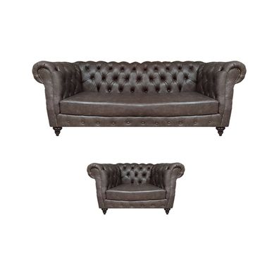 Wohnzimmer Modern Polstermöbel Sofa Dreisitze Einrichtung Sessel Chesterfield