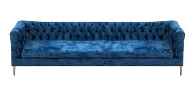 Chesterfield Blau Sofa Viersitzer Couch Wohnzimmer Polstermöbel Einrichtung