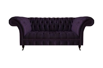 Luxus Sofa Dreisitze Lila Polstermöbel Wohnzimmer Couch Chesterfield Neu