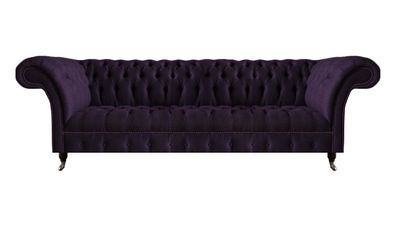 Lila Sofa Viersitzer Couch Polstermöbel Wohnzimmer Einrichtung Chesterfield
