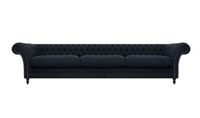 Designer Chesterfield Blau Sofa Dreisitze Couch Luxus Wohnzimmer Neu Einrichtung