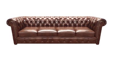 Wohnzimmer Sofa Viersitzer Couch Polstermöbel Ledersofa Chesterfield