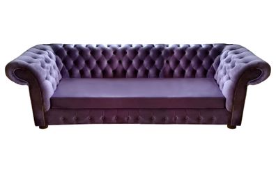 Sofa Dreisitze Couch Chesterfield Lila Polstermöbel Wohnzimmer Einrichtung