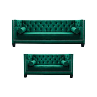Grün Sofagarnitur Design Chesterfield Sofas Modern Couchen Sessel Sitz