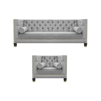 Sofagarnitur Luxus Garnitur Wohnzimmer Sofa Couch Dreisitze Designer Sessel