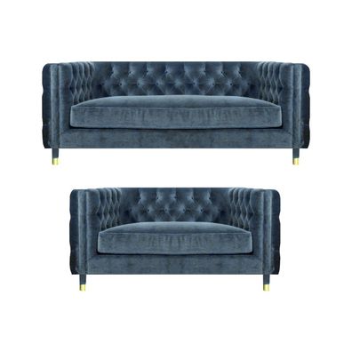 Wohnzimmer Neu Komplett Designer Sofas Textil Sessel Chestefield Sofagarnitur
