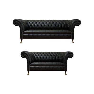 Sofagarnitur Couch Polster Chesterfield Design Komplett Sofas Ledersofa