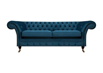 Chesterfield Sofa Couch Zweisitzer Designer Textil Wohnzimmer Polster