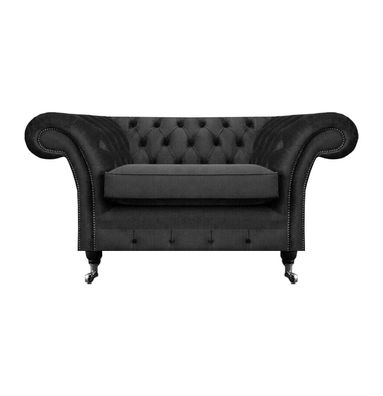 Neu Luxus Polstersitz Wohnzimmer Sessel Chesterfield Schwarz Einrichtung