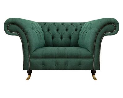 Wohnzimmer Sessel Luxus Polstermöbel Grün Polstersitz Chesterfield Neu