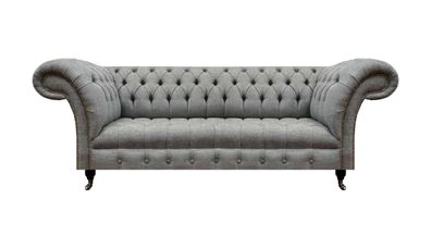 Wohnzimmer Dreisitzer Sofa Polstermöbel Chesterfield Couch Textil Neu