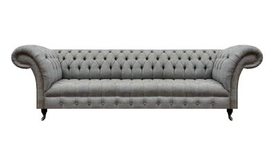 Wohnzimmer Luxus Grau Viersitzer Sofa Chesterfield Neu Polstermöbel