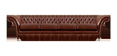 Braun Sofa Viersitzer Chesterfield Couch Wohnzimmer Polstermöbel Neu