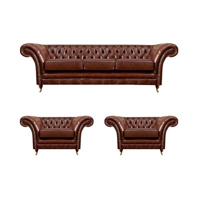Leder Sofas Couch Polster Garnitur Sofagarnitur Moderne Couchen Chesterfield