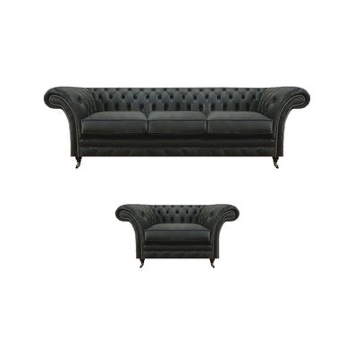 Dreisitzer Sofa Modern Sessel Wohnzimmer Chesterfield Polsteritz Einrichtung