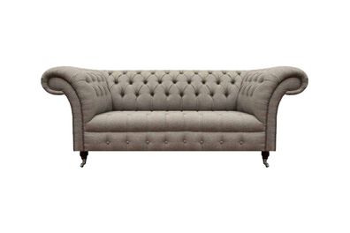 Polstermöbel Wohnzimmer Dreisitzer Sofa Couch Textil Einrichtung Chesterfield