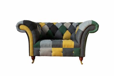 Chesterfield Sofa Mehrfarbig Polster 1 Sitzer Sessel Design Polster Bunter