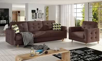 Chesterfield Couch Polster 3 + 1 Sitzer Polstermöbel Sofagarnitur Couchen Sofas