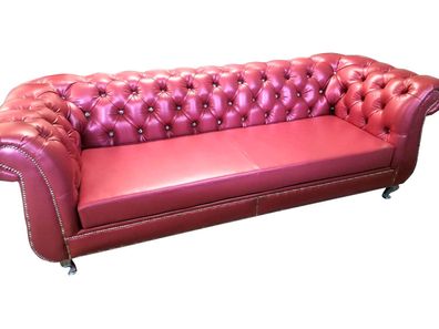 Sofa Chesterfield 4 Sitzer Luxus Sofas Ledersofa Wohnzimmer Couch Neu