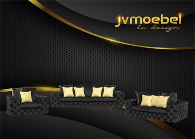 Chesterfield Design Wohnzimmer Sofagarnitur Möbel Couch 321 Sitzer Couchen Sofas