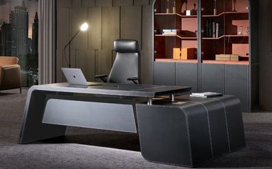 Eckschreibtisch Arbeits Schreib Büro Tisch Luxus Klasse Designer Möbel Tische