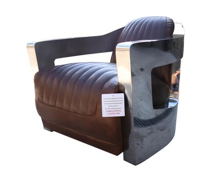 aviator möbel Luxus Vintage Retro Shabby Lederstuhl Designer Sessel Sofa Couch