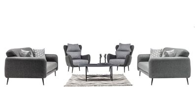 Polstergruppe Sofa Set Wohnzimmergarnitur Garnitur Couch Sofagarnitur 3 + 3