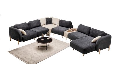Wohnraumsofa Eckcouch Couch Sofa Polsterlandschaft Ecksofa Lounge Eckgarnitur