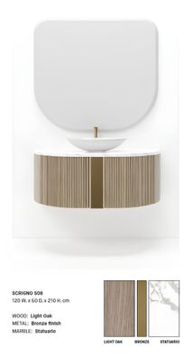 Badezimmer Waschbecken braun Badezimmerarmaturen Badezimmermöbel Italien Stil